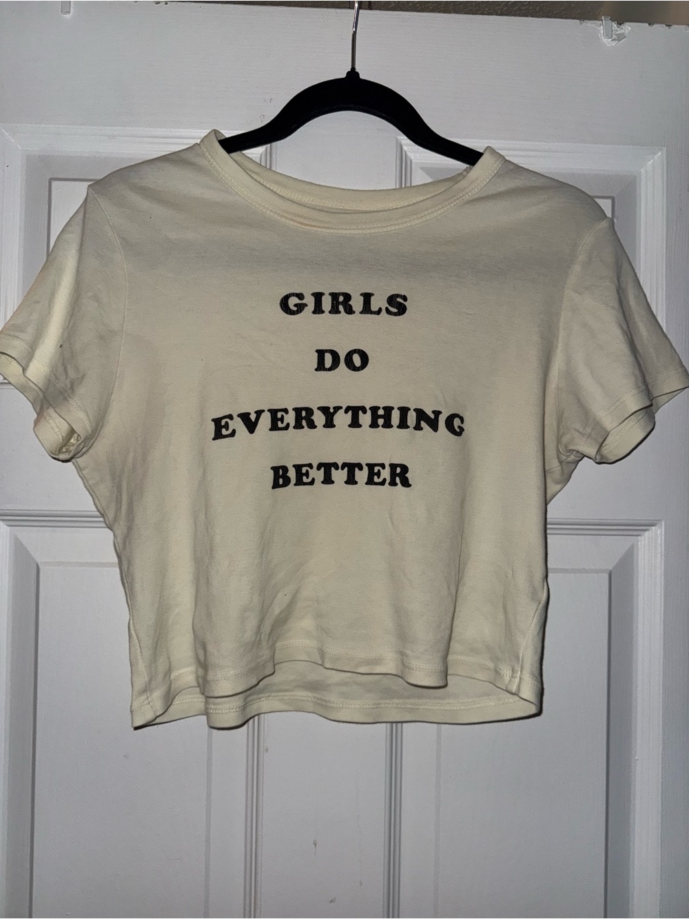 Girls Do Everything Better baby Tee - Cream